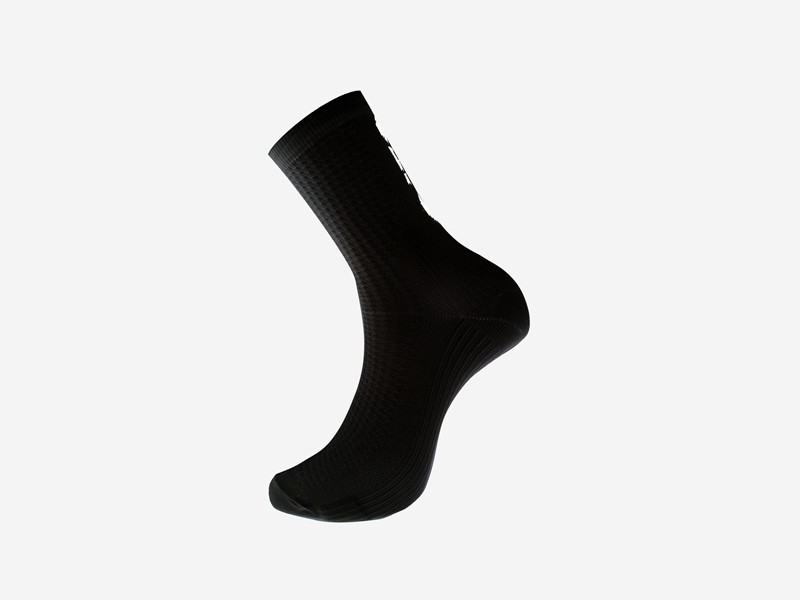 Chaussette de vélo noire côté