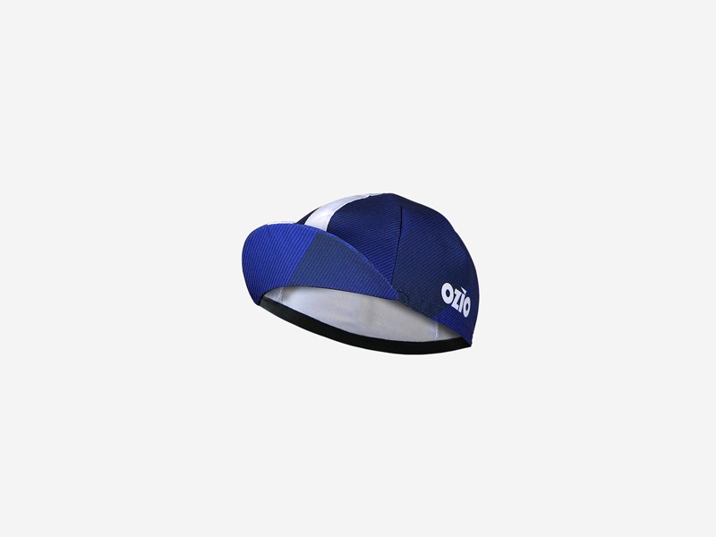 Casquette de cycliste bleue