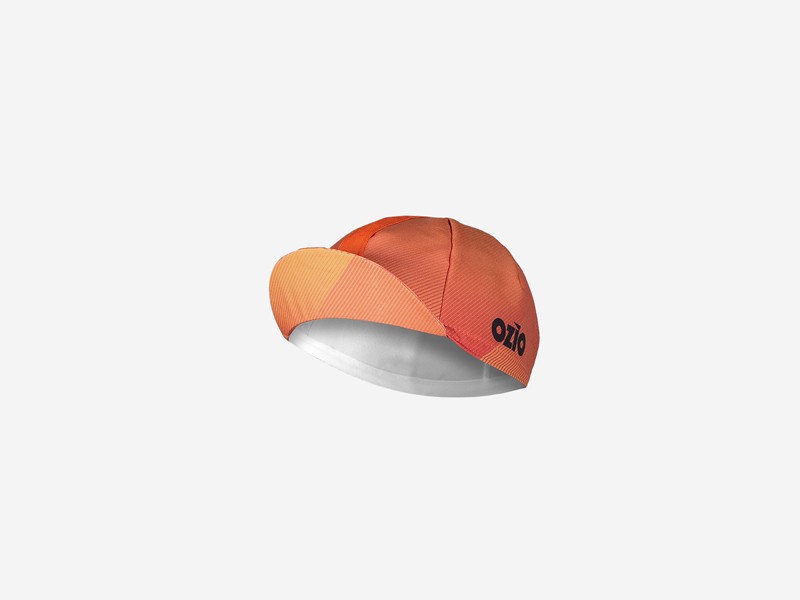 Casquette orange vue de haut