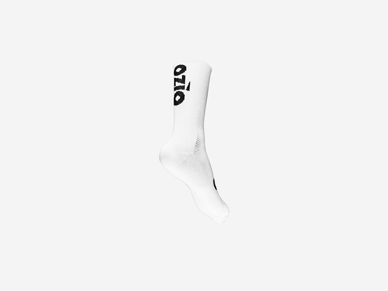 Chaussettes de vélo été blanches Ozio