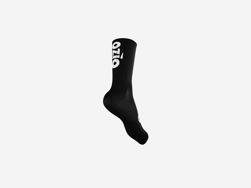 Chaussettes de vélo été noires Ozio