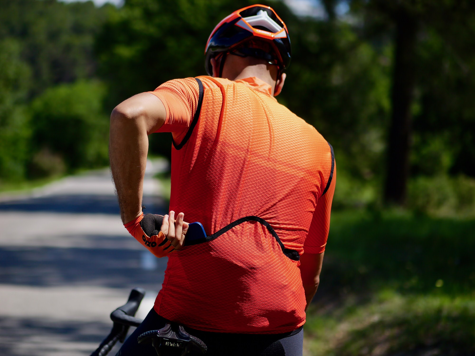 gilet orange velo