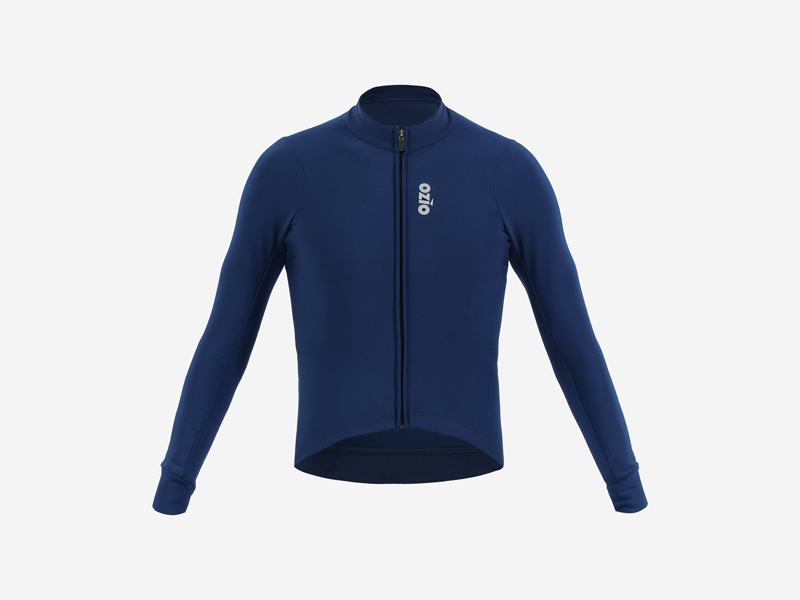 Maillot vélo hiver TEAM bleu