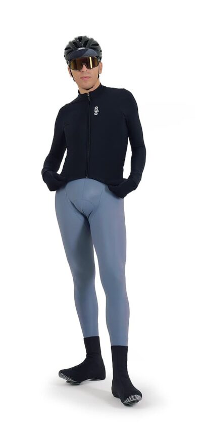 Maillot vélo hiver TEAM noir et collant vélo TEAM gris